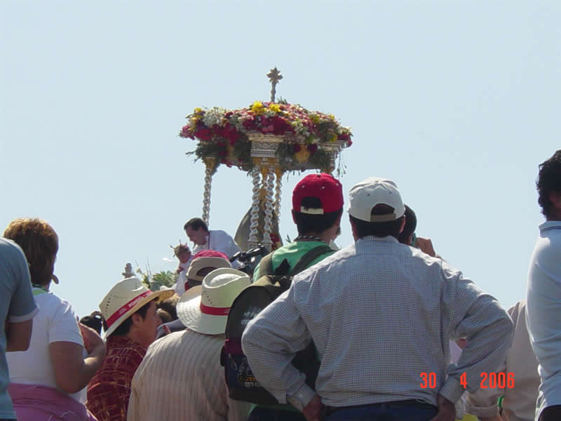 CARROZA DE LA VIRGEN EN LA PROCESI&Oacute;N
